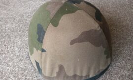 French Army & Foreign Legion CCE Woodland Camo F1 / M78 Helmet Dated 1986 (6395)