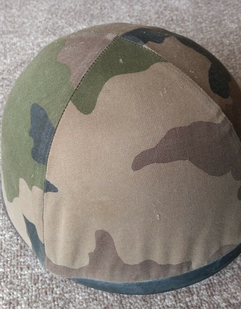 French Army & Foreign Legion CCE Woodland Camo F1 / M78 Helmet Dated 1986 (6395)