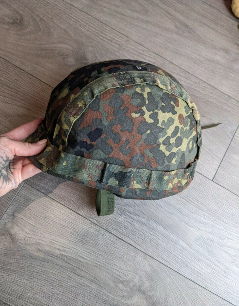 German M1 Flecktarn Camouflage Helmet (6452)