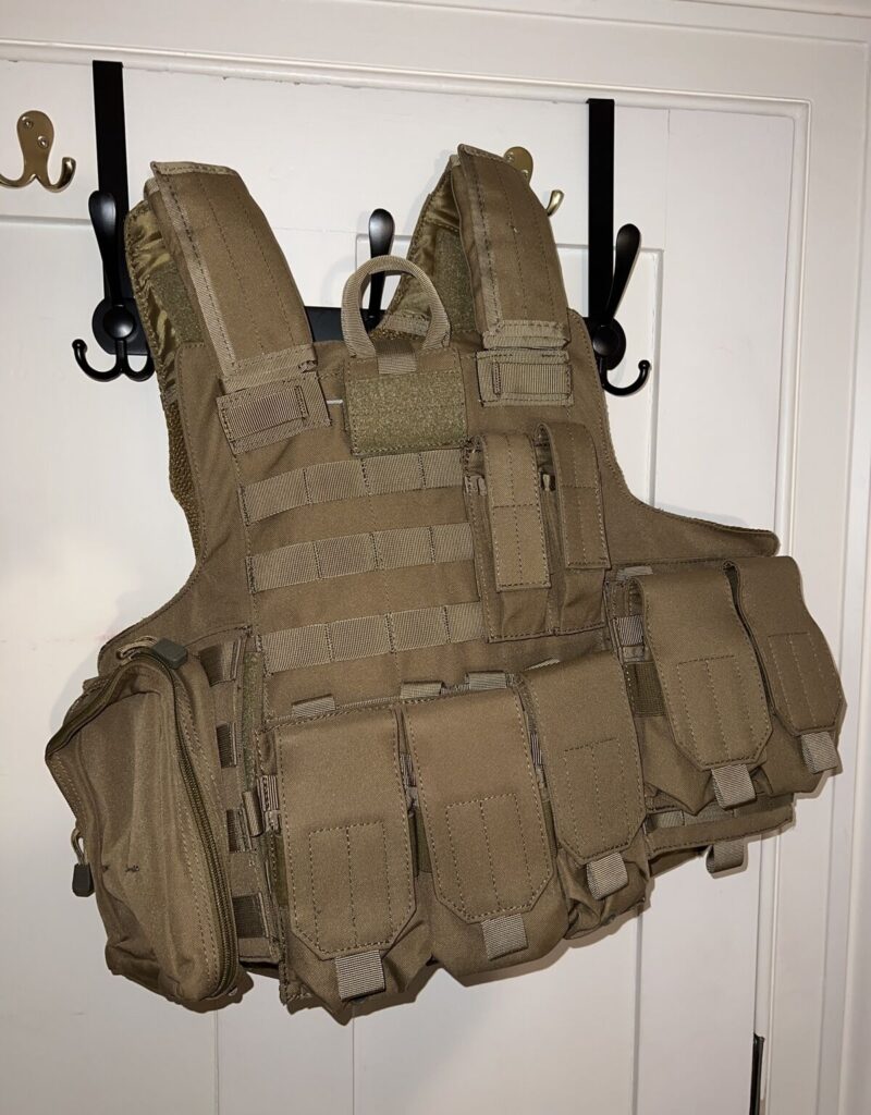 Tactical MOLLE CIRAS Vest Plate Carrier Chest Rig Tan (6659)