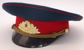 Soviet Army Soldier Parade Visor Hat Peaked Cap 1989 (Size 55) (7209)